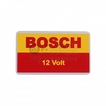 Aufkleber "Bosch 12 Volt" (gelb / rot) für Porsche 911 / 912 65 - 83