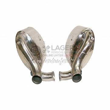 Endtopfsatz Sport 60 mm Edelstahl poliert für Porsche 993 Turbo