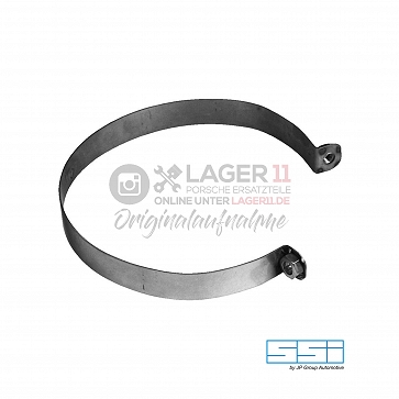 Spannband Edelstahl für Endtopf rechts 600mm für Porsche 911 3.2 Carrera 84 - 89 (auch Turbo)