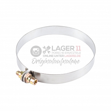 Spannband Edelstahl für Endtopf 598 mm (links) für Porsche 3.2 Carrera 84 - 89