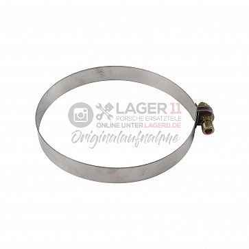 Spannband Edelstahl für Endtopf 648 mm (rechts) für Porsche 3.2 Carrera 84 - 89