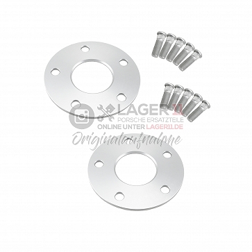 Spurverbreiterungssatz (eine Achse) silber eloxiert 5 mm für Porsche 911 / 964 65 - 94