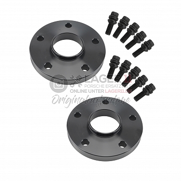 Spurverbreiterungssatz (eine Achse) schwarz eloxiert 20 mm für Porsche CAYENNE 03 - 18
