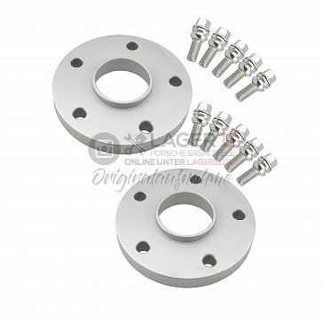 Spurverbreiterungssatz (eine Achse) silber eloxiert 15 mm für Porsche CAYENNE 03 - 18