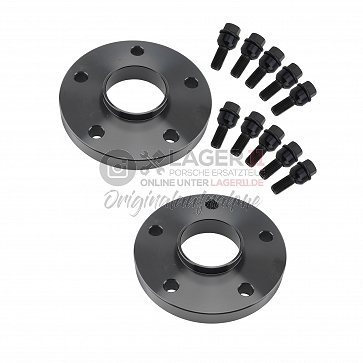 Spurverbreiterungssatz (eine Achse) schwarz eloxiert 10 mm für alle Porsche Modelle ab 97 (nicht für CAYENNE / 993)