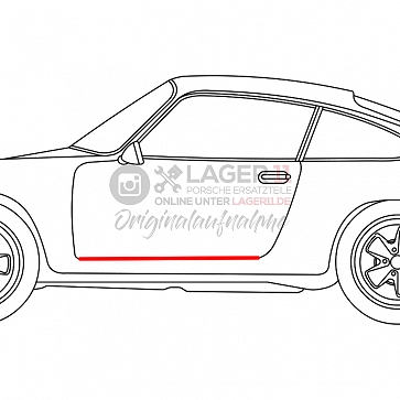 Einstiegsschwellergummi Porsche links für Porsche 911 69-89