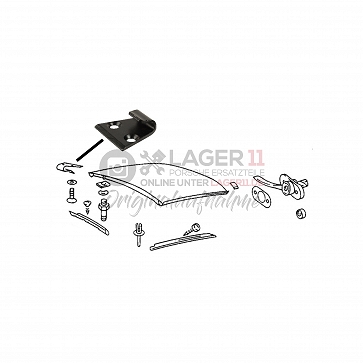 Riegelverschluss für Targa Dach schwarz pulverbeschichtet für Porsche 911 / 964 Targa 67 - 93