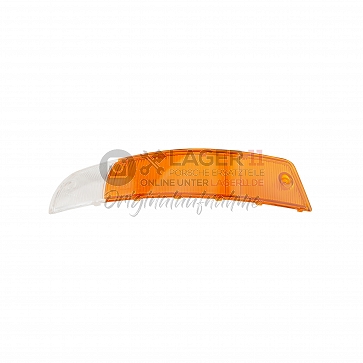 Blinkerglas vorne links orange / weiß Europa für Porsche 911 frühes F Modell 65 - 68