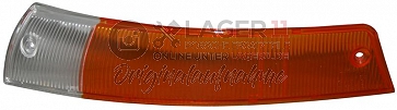 Blinkerglas vorne links orange/weiß Europa für Porsche 911 Bj. 65-68