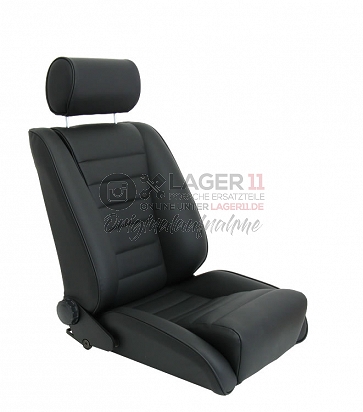 Sitz Recaro-S Replica GTR81 Leder / Leder schwarz für Porsche 911 bis 89