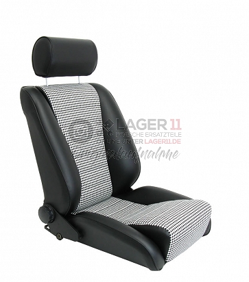 Sitz Recaro-S Replica GTR85 Kunstleder / Pepita für Porsche 911 65 - 89