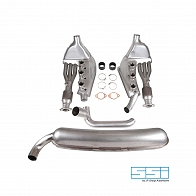 Sport-Auspuffsatz mit Kat Edelstahl (mit einem Endrohr) SSI für Porsche 911 3.2 84 - 89
