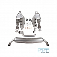 Sport-Auspuffsatz mit Kat Edelstahl (mit Doppelrohr) SSI für Porsche 911 3.2 84 - 89