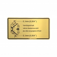 Ventilspiel Aufkleber für alle Porsche 911 65 - 89