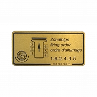 Zündfolge Aufkleber für Porsche 911 3.2 Carrera 84 - 89