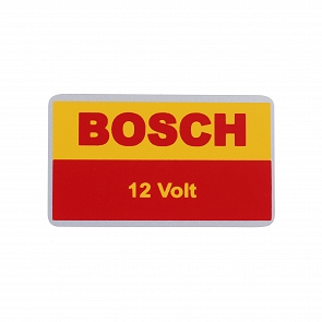 Aufkleber "Bosch 12 Volt" (gelb / rot) für Porsche 911 / 912 65 - 83