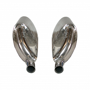 Endtopfsatz Sport 60 mm Edelstahl poliert für Porsche 993