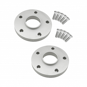 Spurverbreiterungssatz (eine Achse) silber eloxiert 10 mm für Porsche 911 / 964 / 993 65 - 98