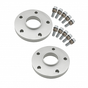 Spurverbreiterungssatz (eine Achse) silber eloxiert 10 mm für alle Porsche Modelle ab 97 (nicht für CAYENNE / 993)
