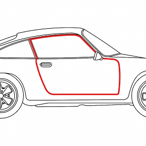 Türgummi Coupe links und rechts gleich für Porsche 911 / 964 65 - 93