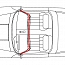Targadachgummi hinter Frontscheibe für Porsche 911 66-69