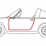 Türgummi Cabrio / Targa links und rechts gleich für Porsche 911 / 964 65 - 93