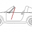 Fensterführung Filz - Rinne Cabrio / Targa für Porsche 911 / 964 65 - 93