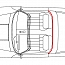 Dichtung vom Dach zum Targabügel für Porsche 911 67-69 hinten