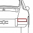Dichtung Heckleuchtengehäuse hinten rechts für Porsche 911 65-68
