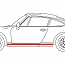 Schwellergummi an Schwellerblende links und rechts für Porsche 911 74-89